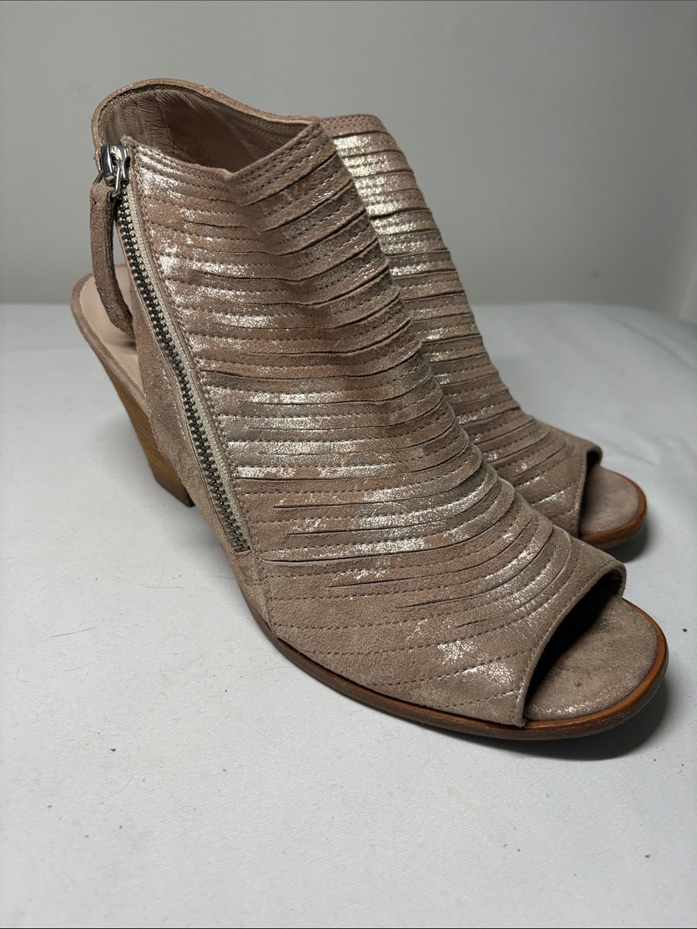 Paul Green Tan Metallic Leather Sandal Shoetie UK 6.5 (US 9)